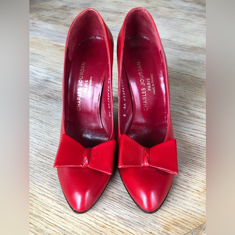Rare Vintage Charles Jourdan Red Bottom Heels